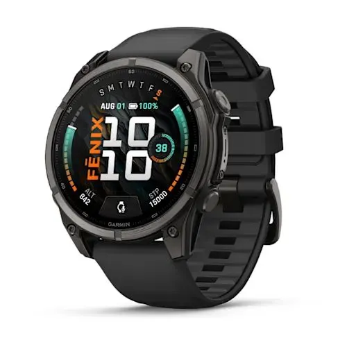Смарт-часы Garmin Fenix 9 47 мм, Carbon Grey DLC Titanium with Black Silicone Band (010-04762-11)
