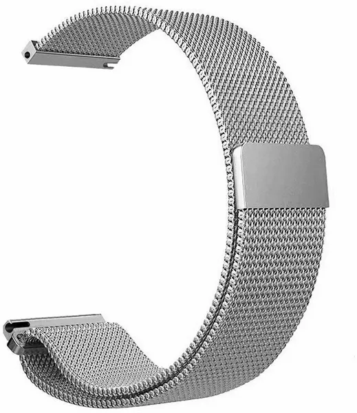 Ремешок MyPads Milanese, для Honor MagicWatch 2, нержавеющая сталь, серебристый, магнитный замок