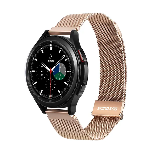 Эластичный ремешок красного цвета (Guava) от Dux Ducis для смарт часов Samsung Galaxy Watch 3, 4, 5, 6 и 7 (размер крепления 20мм), серия Strap (Mixture Pro Series)