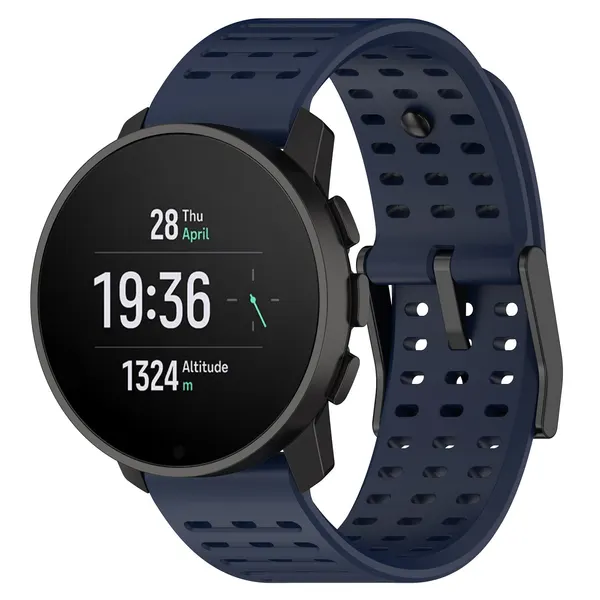Силиконовый, силиконовый ремешок MyPads (22 мм), синий для смарт-часов Suunto Race, быстросъемный браслет