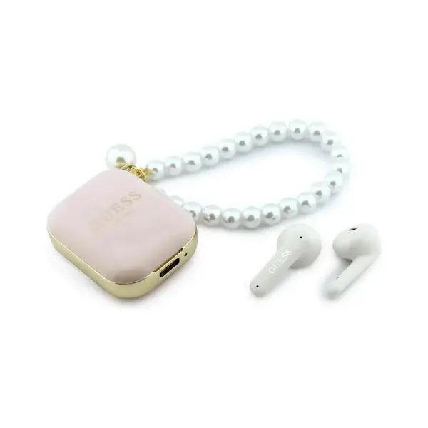 Guess Pearl Strap TWS — оригинальные беспроводные наушники Bluetooth 5.4, IPX5, USB-C, CG Mobile