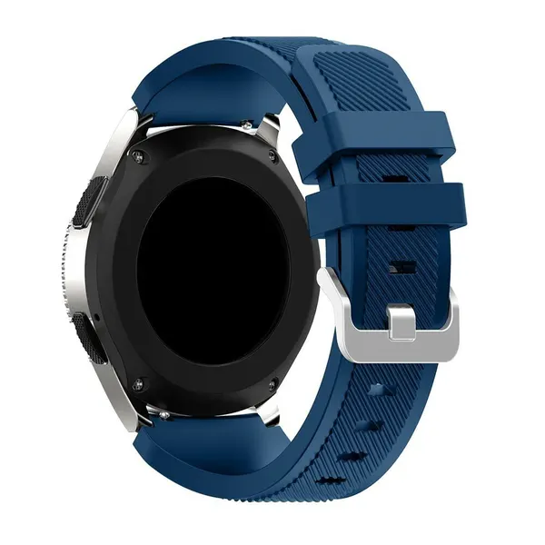 Силиконовый ремешок Twill Texture для часов Samsung Galaxy Watch 46 мм - черный
