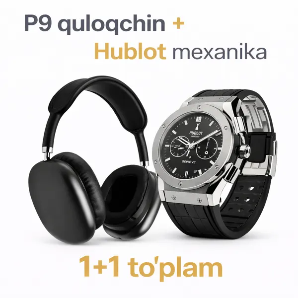 P9 наушники + Hublot механические часы, набор премиум качества