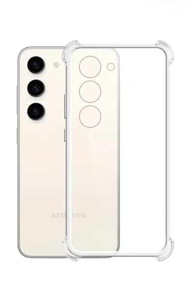 Противоударный прозрачный чехол с защитой камеры для Samsung Galaxy S23 Plus