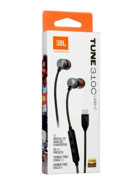Наушники проводные TUNE310C USB-C с микрофоном Оригинал 100% JBL