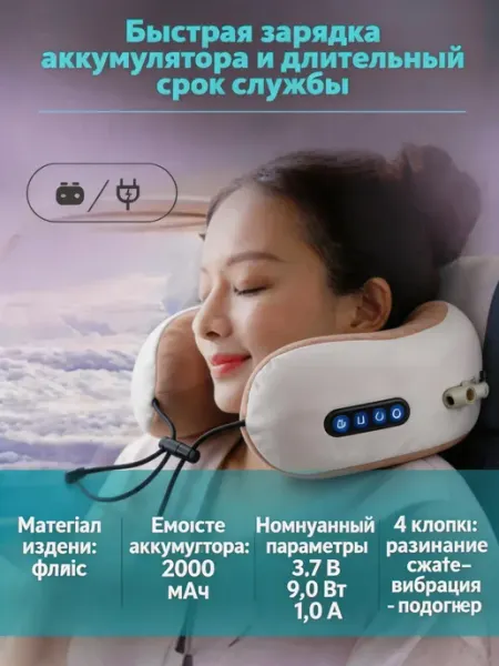 Массажер для шеи зеленый массажер электрический pinsen