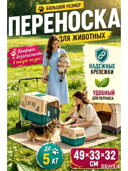 Транспортировочная клетка для самолета и поезда питомцев