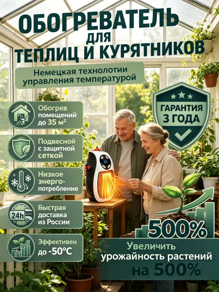 IZTOSS обогреватель для теплицы с терморегулятором инфракрасный