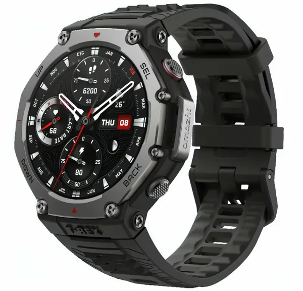 Смарт-часы Amazfit T-Rex 3 A2323 Onyx (1.5" AMOLED 480Х480, BT 5.2, GPS, SpO2,700мАч до 27(дней),10ATM)