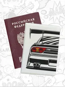 Обложка для паспорта загранпаспорта с принтом JDM, Япония