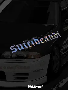 Suicideaudi - JDM Голографическая наклейка на автомобиль Аниме