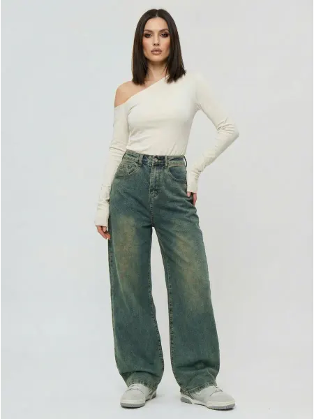 Papa Jeans Джинсы широкие с завышенной талией