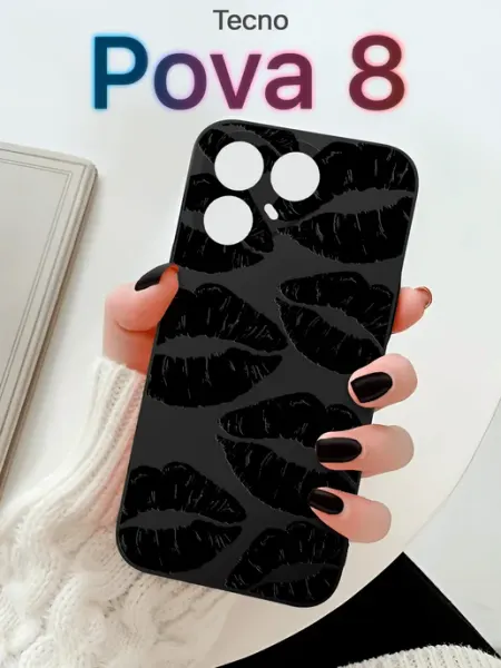 Pova 8 чехол с принтом Губы TECNO
