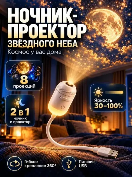 Проектор Звездное небо Ночник TimDay