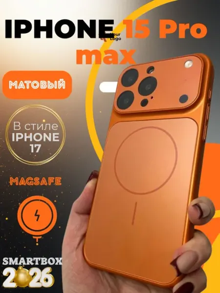 Чехол на iphone 15 PRO MAX стеклянный матовый
