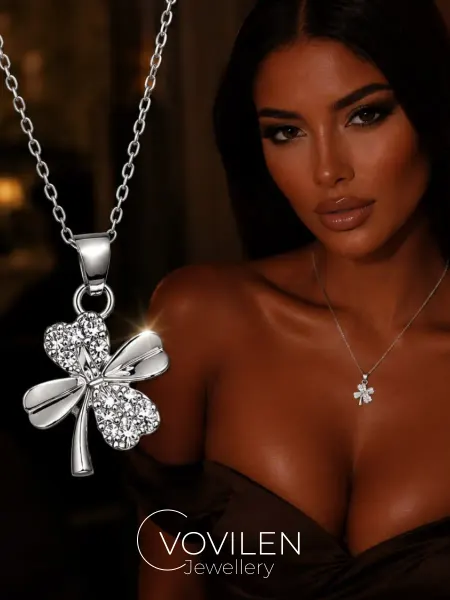 VoviLen JEWELLERY Цепочка на шею с подвеской клевер бижутерия