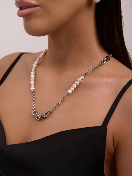 LaMar Jewelry Цепочка на шею под чокер жемчуг бижутерия