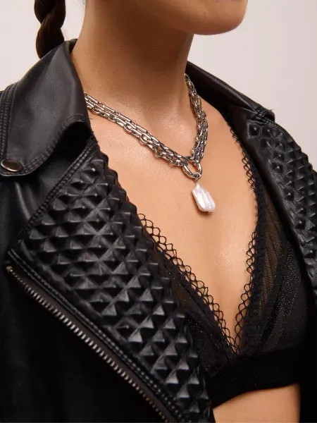 LaMar Jewelry Цепочка с подвеской из жемчуга бижутерия