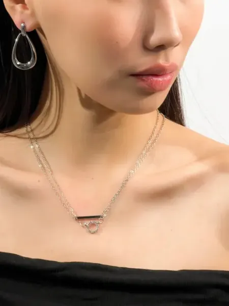 Lemniscate jewelry Двойная цепочка с подвесками