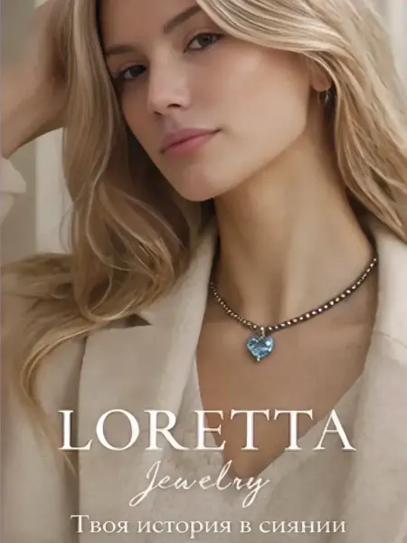 LORETTA Jewelry Колье из гематита сердце
