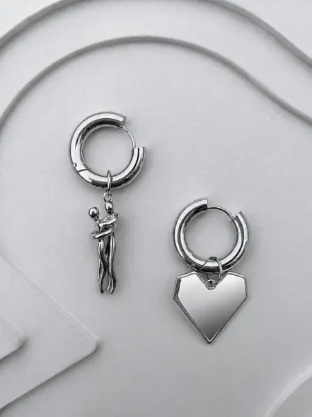 LUXE & JEWELRY Серьги конго трансформеры бижутерия в подарок