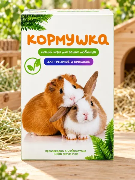 Корм Кормушка для грызунов и кроликов, 400 г - Корма и лакомства для грызунов