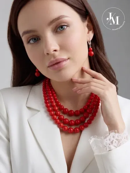 JewelryMeverly Бусы из искусственного жемчуга многослойные