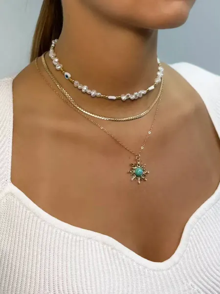 Lucky Star Jewerly Подвеска чокер с жемчугом