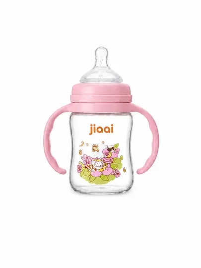 Детская бутылочка для кормления JIAAI с ручками и соской, антиколиковая