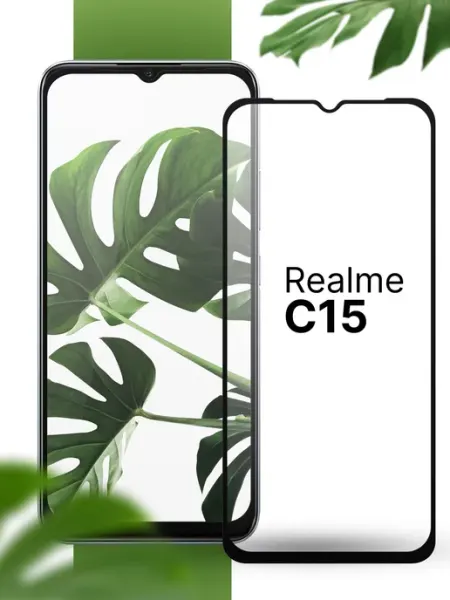 Защитное стекло на Realme C15 (1 шт) Yookie