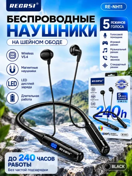 Беспроводные наушники RECRSI RE-NH11