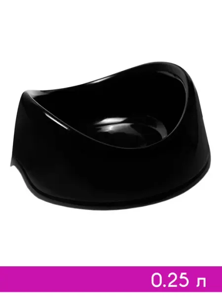 Миска пластиковая Инь Ян черная 0,25 л GAMMA