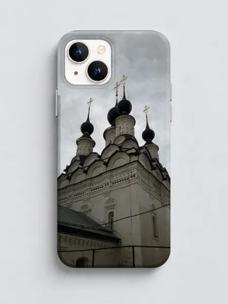 Чехол iPhone 14 Православный храм Y2K Indie Sleaze