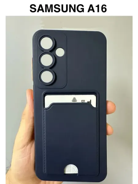 Чехол черный на Samsung A16 с карманом GevorG