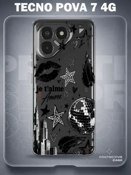 Чехол на Tecno Pova 7 4G с принтом Y2K pinterest MeowCase