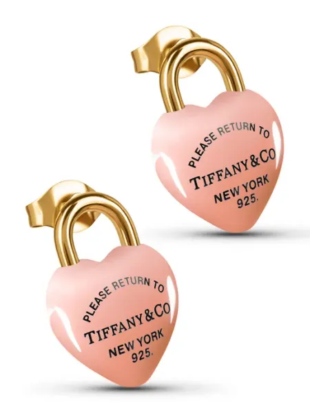 Серьги сердечки Тиффани Lemon Secret