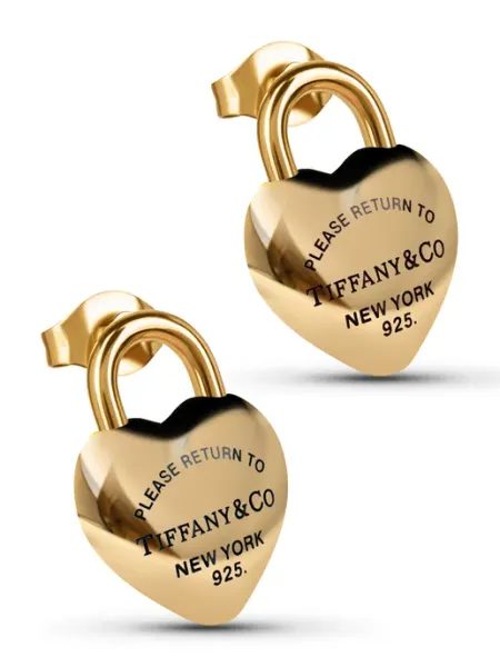 Серьги сердечки Тиффани Lemon Secret