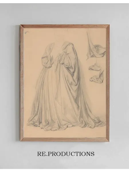 Re.productions Постер Study of Mary’s robes for the - Józef Simmler