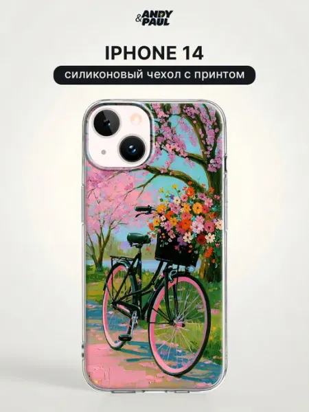 Чехол на iPhone 14 сакура Andy&Paul