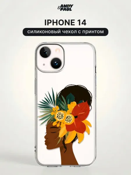 Чехол на iPhone 14 с цветочками Andy&Paul