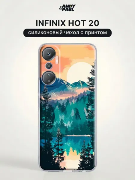 Чехол на Infinix Hot 20 горы Andy&Paul