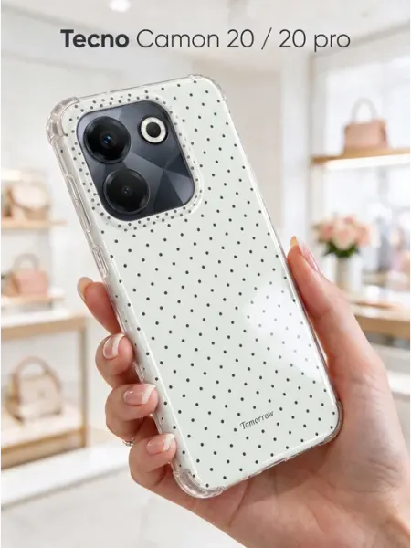 Чехол на Tecno Camon 20, Camon 20 Pro с принтом горох URBAZZA