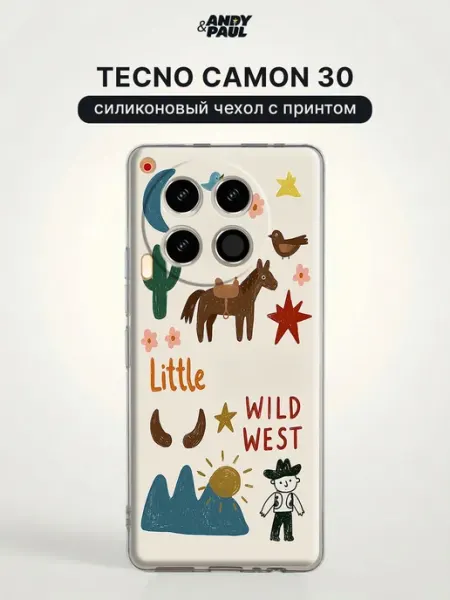 Чехол на Tecno Camon 30 с лошадью Andy&Paul
