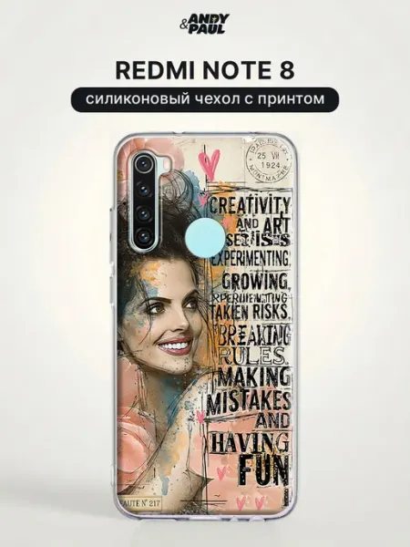 Чехол на Redmi Note 8 с цветочками Andy&Paul