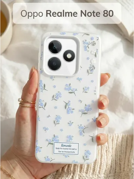 Нежный чехол с цветами на Realme Note 80 РИНОФОН