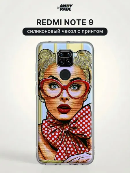Чехол на Redmi Note 9 с бантиками Andy&Paul