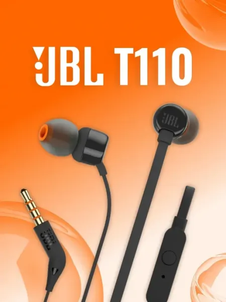 Наушники Tune 110 проводные черные JBL