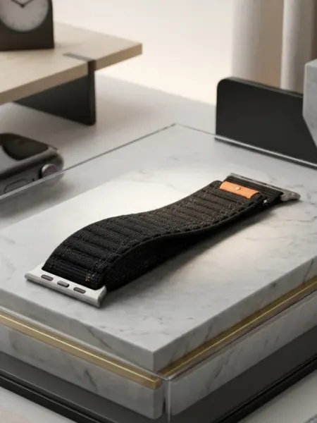 Чёрный тканевый ремешок для Smart Watch, 42 44 45 46 49 мм
