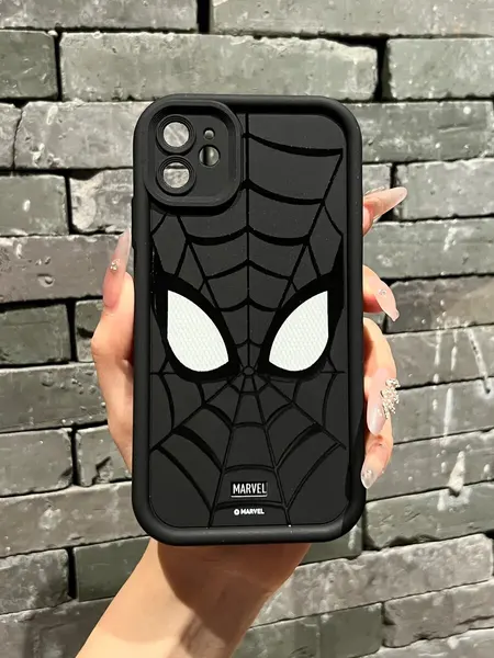Чехол О'Кейси, для iPhone 11, силикон, защита камеры, принт Spiderman, черный