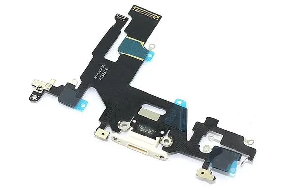 Шлейф с раземом зарядки OEM для Apple iPhone 11 белый